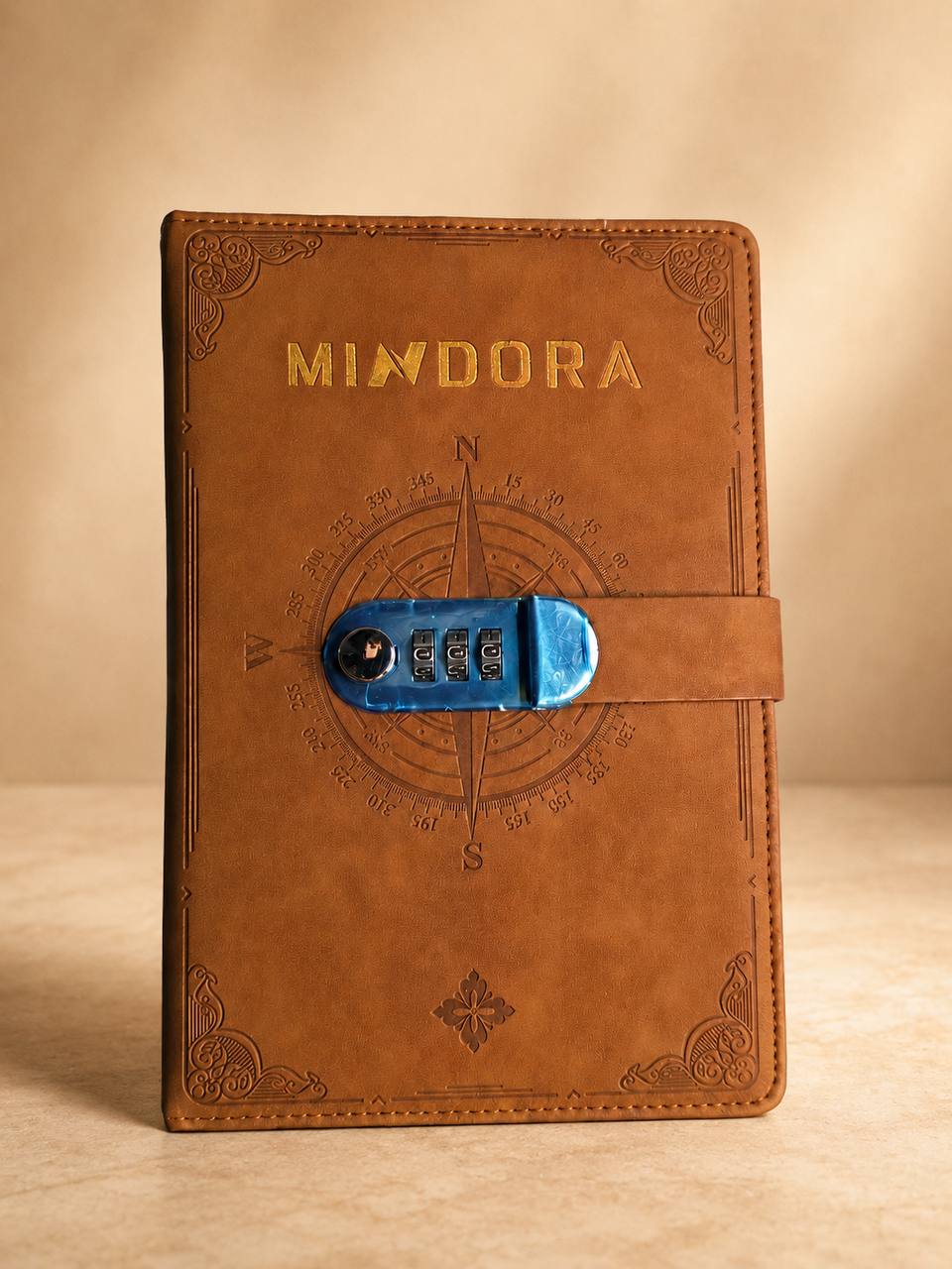Mindora Compass Journal in Brown