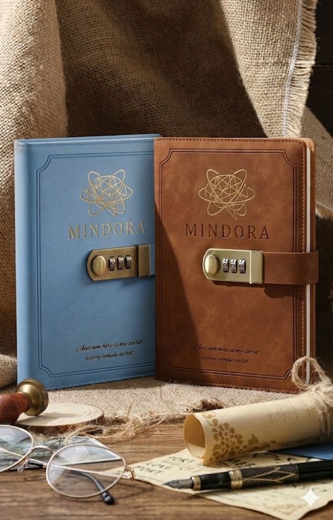 MINDORA Lock Journal in Sky Blue